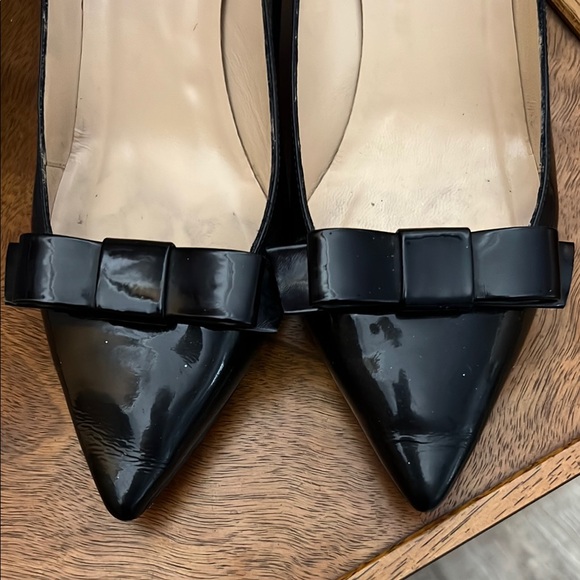 Kate Spade Vero Cuoio Black Pointed Toe Women's Heels with Bow Size 8 - Picture 2 of 7